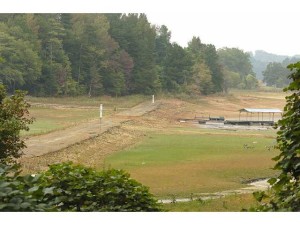 An old road surfaces in Lake Lanier near Sardis Creek Park when the water level drops. ~~ Photograph by Robert Sutherland