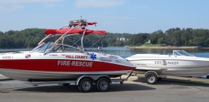 Authorities patrolled Lake Lanier over Labor Day. ~~  Photograph by Robert Sutherland