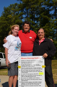 Shore Sweep 2013 Volunteers (L-R) Patty Reilly, Val Perry and Teresa Henderson ~~ Photograph by Robert Sutherland