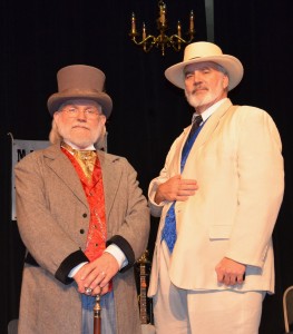 Henry "Doc" Johnson (L) & "Jedge" Mel Hawkins (R) at The Mountain Music & Medicine Show's Final Performance ~~ Photograph by Robert Sutherland