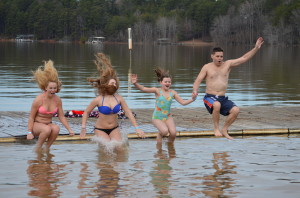 2014 Lanier Canoe & Kayak Polar Bear Swim ~~ Photograph by Robert Sutherland