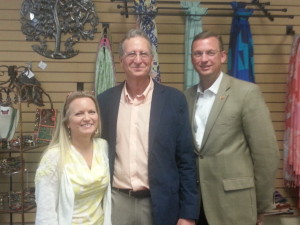 Vicki Moore, David Moore & Georgia Congressman Doug Collins at Rahab's Rope. ~~ Photograph by Robert Sutherland