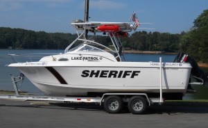 Sheriff's Lake Patrol Vessel on Lake Lanier ~~ Photograph by Robert Sutherland