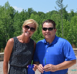 Lake Lanier Association Executive Director Joanna Cloud and Army Corps of Engineers Natural Resources Manager for Lake Lanier Nick Baggett at the 2014 Lake Lanier Convention & Visitors Bureau Annual Meeting ~~ Photograph by Robert Sutherland