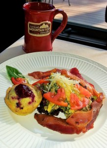 Breakfast Course #2: Quiche in a Bacon Fort ~~ Photograph by Robert Sutherland