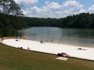 The sandy white beach at Don Carter State Park ~~ Photograph by Robert Sutherland