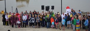 The 2014 Lake Lanier Polar Bear Plungers! ~ Photograph by Robert Sutherland