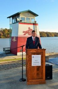 Congressman Doug Collins at Lake Lanier Olympic Venue Groundbreaking Ceremony 11-12-15 ~ Photograph by Robert Sutherland